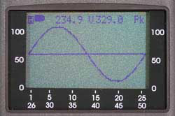driefasige harmonische analyser PCE-GPA 62 grafisch scherm