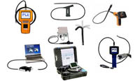 Endoscopen voor visuele inspectie van machine-onderdelen (ook met camera voor documentatie)