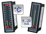 Staafdiagram-displays temperatuur-processignalen
