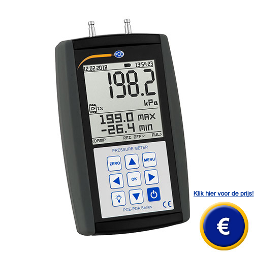 Differentiaaldruk manometers PCE-PDA Serie