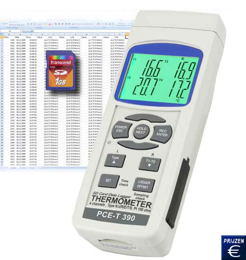 Digitale contactthermometer PCE-T390 