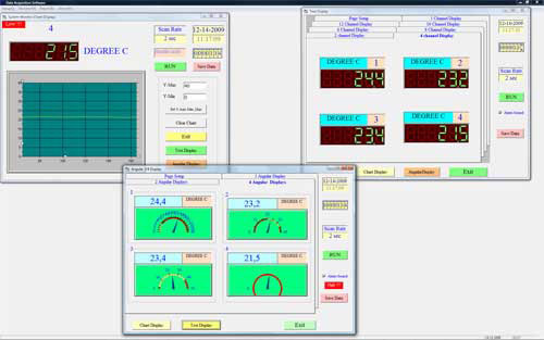 Software voorbeeld van de Digitale contactthermometer PCE-T390 