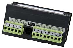 Digitale indicator PCE-N20I word door een aan de achterkant aangebrachte schroef terminal elektrisch aangesloten