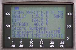 driefasige harmonische analyser PCE-GPA 62 display