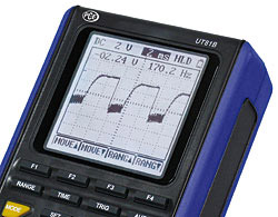 Het display van de Handheld Oscilloscoop PCE-UT 81B