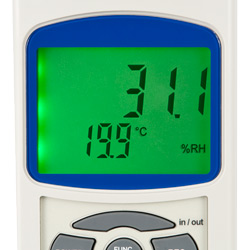 Display van de hittespanningsmeter PCE-WB 20SD
