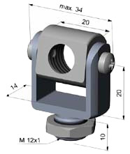 Optionele montagebeugel voor de Laser temperatuurmeter met LCD-scherm PCE-IR10