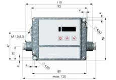 Schets van de elektronische component voor de Laser temperatuurmeter met LCD-scherm PCE-IR10