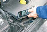 Laser thermometer MS-Plus in gebruik