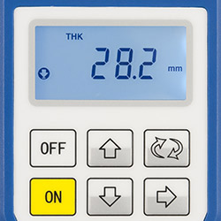 Materiaaldiktemeter PCE-TG110 bedieningsveld