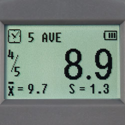 Rubberen hardheidsmeter PCE-DDA 10 (Shore A)  display