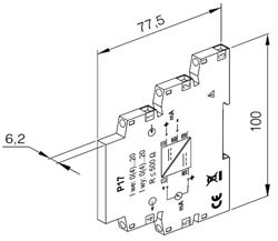 Afmetingen van de Scheidingstransformator PCE-P17I