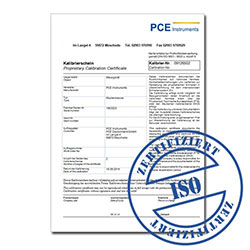 ISO Kalibratiecertificaat voor de Shock-analysator TPI 9080
