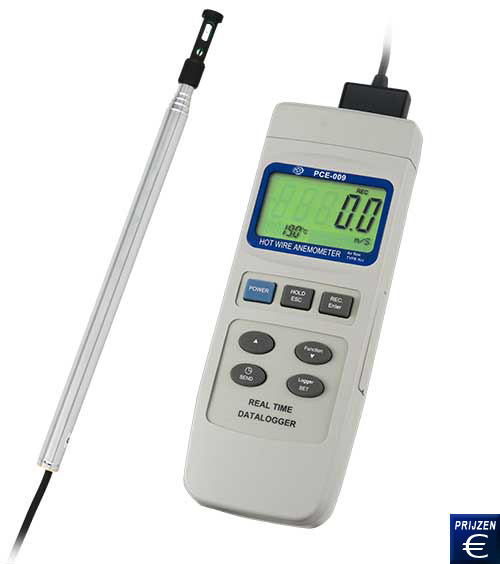 Thermo-Anemometer PCE-009 met RS-232 en software