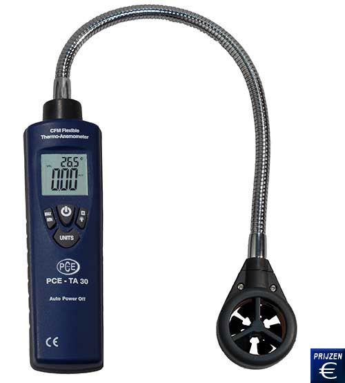 Thermo-anemometer met met flexibele sonde PCE-TA 30