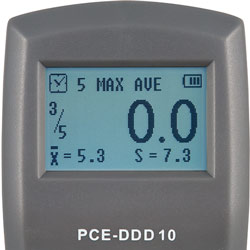 Thermoplast hardheidsmeter PCE-DDD 10 (Shore D) display