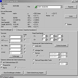 Triaxiale versnellingsopnemer PCE-MSR165 software 1