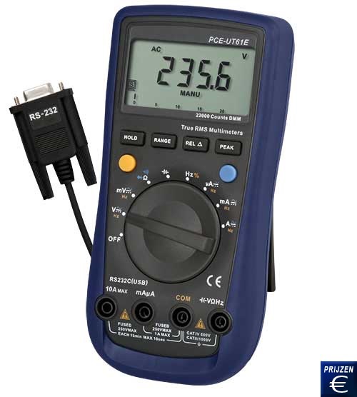 TRMS Multimeter PCE-UT 61E (CAT IV / 600 V)