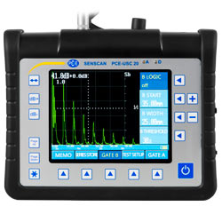 Display van het de ultrasonische testapparaat