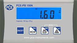 USB pakketweegschaal van de serie PCE-PB N beeldscherm