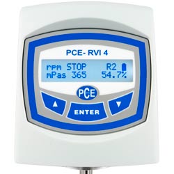 Beeldscherm van de mobiele en staande viscosimeter PCE-RVI 4