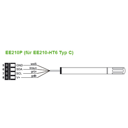 Vochtigheid-meetomvormer EE210 aansluitingsbeeld