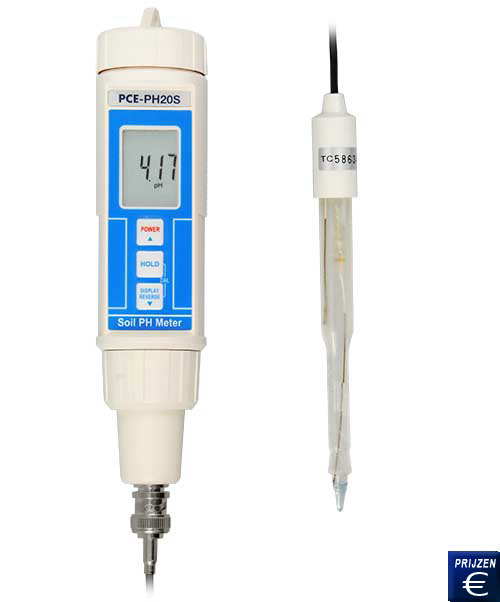 Waterbestendige grond pH-meter PCE-PH20S