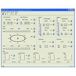 Voorbeeld van de software van het Weerstation met touchscreen PCE-FWS 20